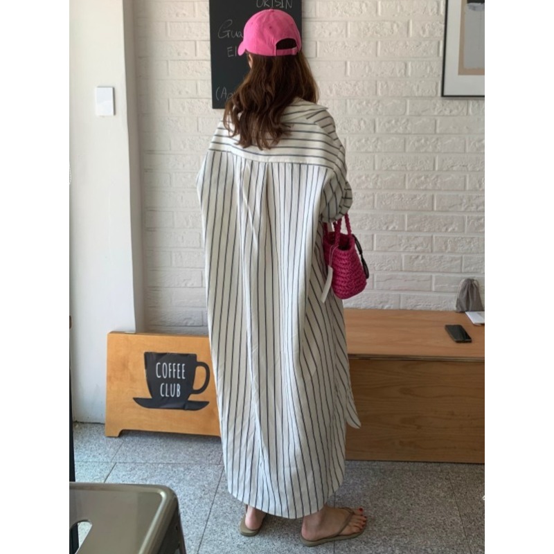 Korean Minimalist Loose Collar - Korean Style A Line Shirt Dress 评论和价格