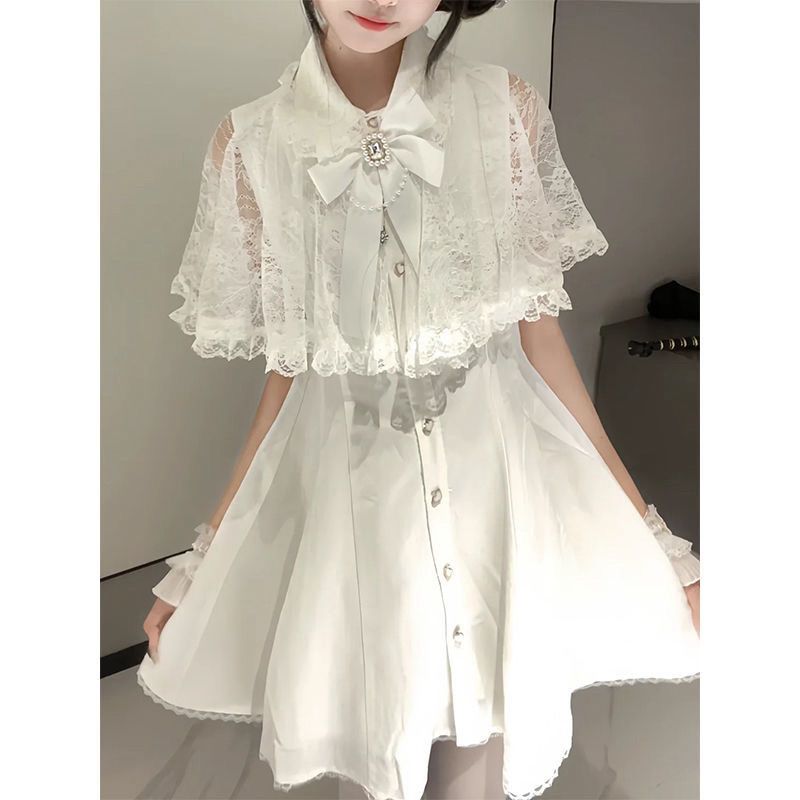 Japanese Gothic Y2k Style Rhin - Korean Style A Line Shirt Dress 评论和价格