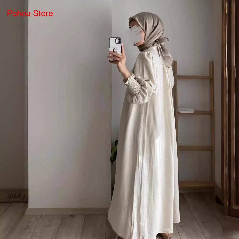 Korean Style Shirt Dress Women - Korean Style A Line Shirt Dress 评论和价格